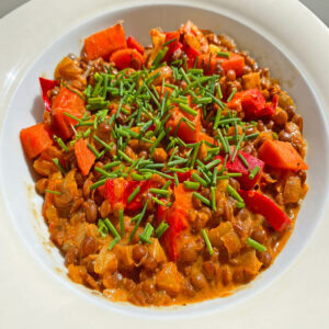 Dieses Rote Linsendal ist vegan super lecker und ein High Protein Fitnessrezept