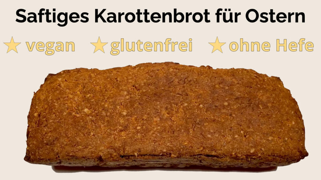 Präventiv-Apothekerin Fanny Patzschke zeigt dir ein veganes, glutenfreies Rezept für ein saftiges, einfaches Karottenbrot - nicht nur zu Ostern perfekt zum Backen.