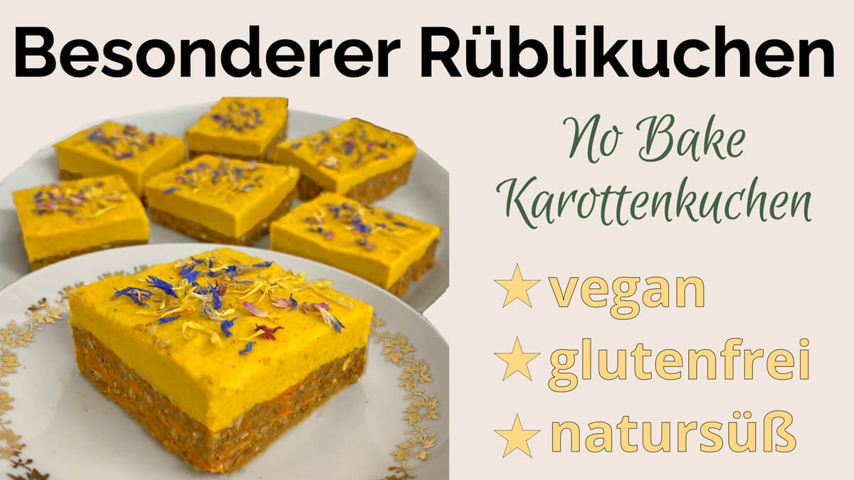 Veganer Karottenkuchen: glutenfrei & industrie-zuckerfrei - ein gesundes Osterrezept von Präventiv-Apothekerin Fanny Patzschke