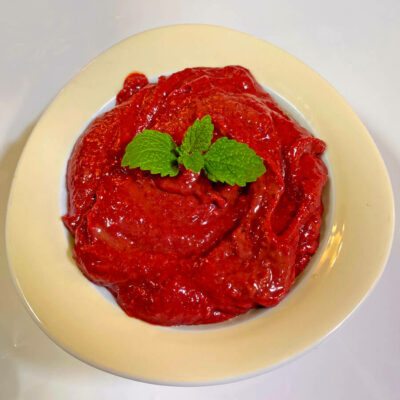 Marmelade ohne Zucker und kochen mit frischen Himbeeren und Feigen