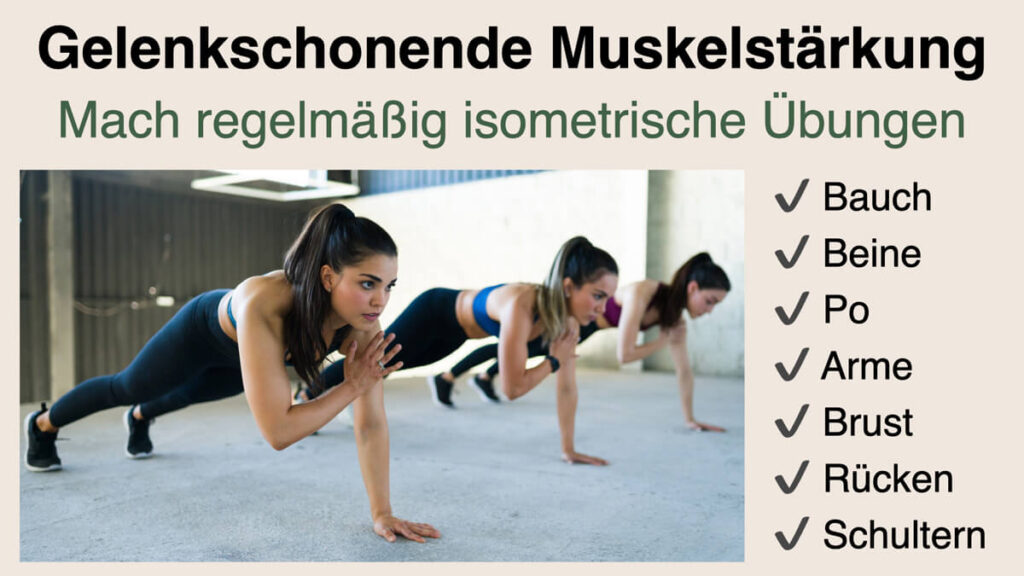 Präventiv-Apothekerin Fanny Patzschke zeigt dir die besten gelenkschonenden Übungen und Tipps zum Muskelaufbau durch isometrisches Training