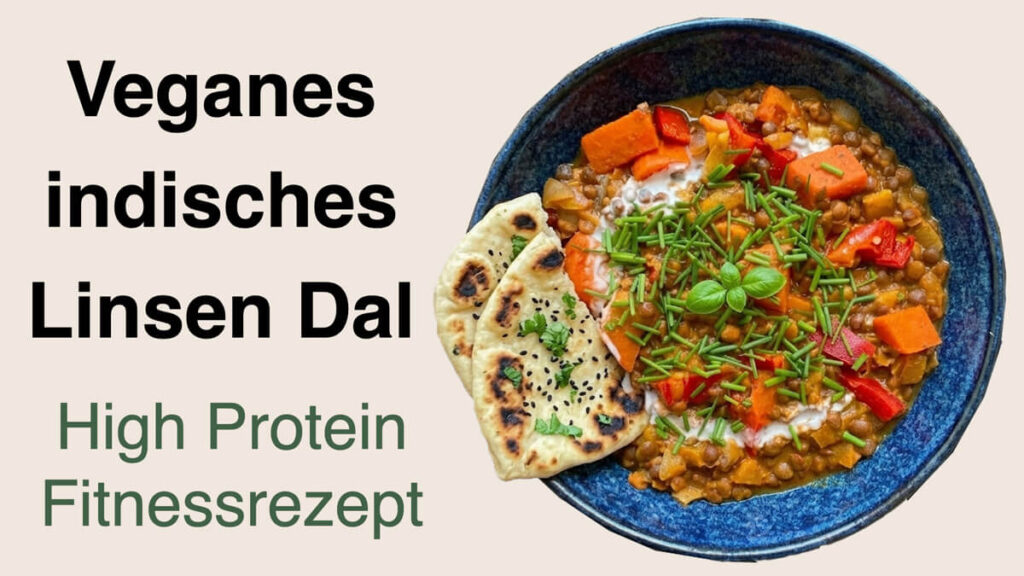 High Protein Fitnessrezept für gesundes, veganes Rotes Linsen Dal mit Kokosmilch von Apothekerin und Ernährungsberaterin Fanny Patzschke