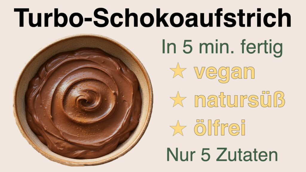 gesunde, zuckerfreie, vegane Schokocreme aus nur 5 Zutaten - Rohkost-Rezept von Apothekerin und Ernährungsberaterin Fanny Patzschke