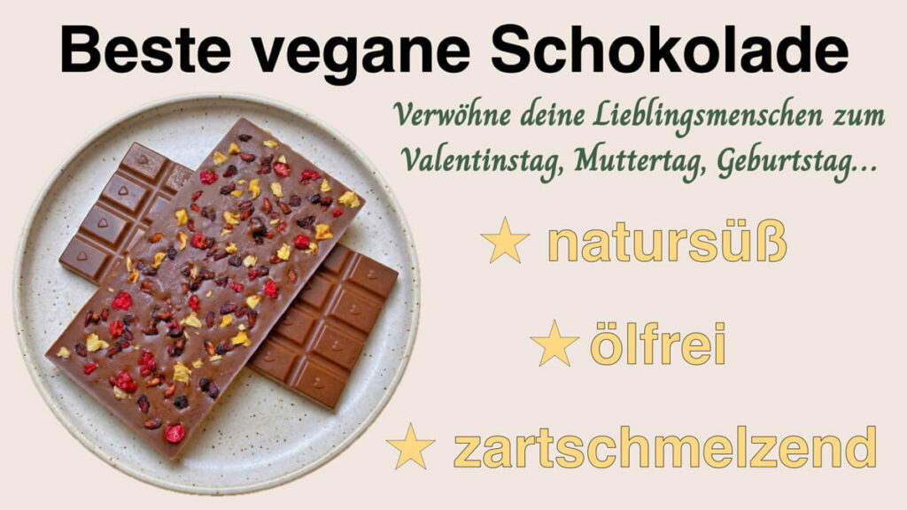 einfaches Rezept für gesunde, vegane Schokolade zum selber machen von Apothekerin und Ernährungsberaterin Fanny Patzschke