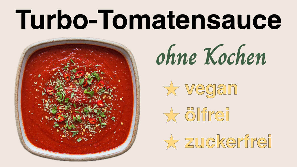 schnelle, vegane Tomatensauce ohne Kochen - einfaches Blitz-Rezept von Apothekerin und Ernährungsberaterin Fanny Patzschke