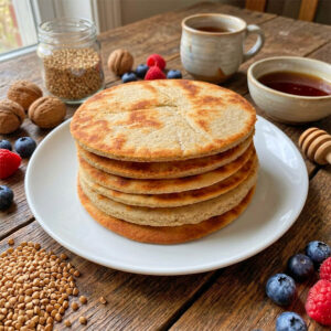 Gesunde, zuckerfreie Pancakes glutenfrei und vegan aus nur 2 Zutaten