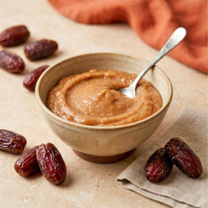 Selbstgemachte Dattelcreme als natürliches Süßungsmittel und ideale vollwertige Zuckeralternative