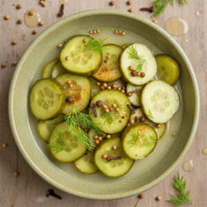 Gemüse fermentieren: Gurken süß-sauer