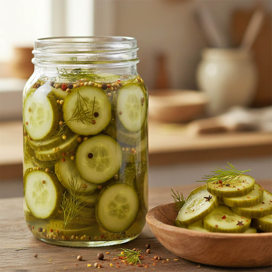 Gemüse fermentieren leicht gemacht - einfaches Rezept für süß-sauer eingelegte Gurken, Zucchini, Radieschen und Co.