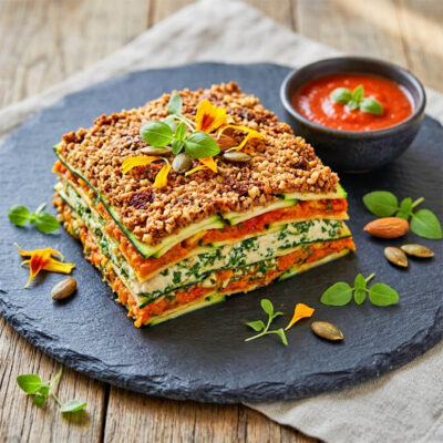 Rezept für vegane, glutenfreie Low Carb Lasagne