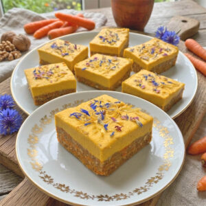 Einfacher veganer Karottenkuchen zuckerfrei, saftig, glutenfrei als gesundes Rezept zu Ostern