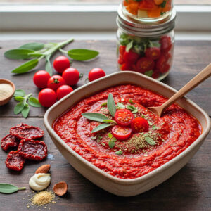 schnelle Tomatensauce vegan in 5 Minuten zubereitet