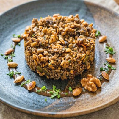 veganes Hackfleisch selber machen - Rohkost-Rezept für Nusshack zum Dörren