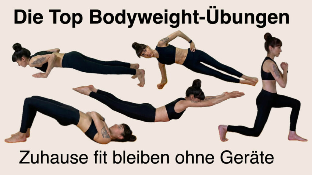 Apothekerin und Fitnesstrainerin Fanny Patzschke zeigt dir die 7 besten Fitnessübungen für zu Hause ohne Geräte für Ganzkörper-Training zum Muskelaufbau