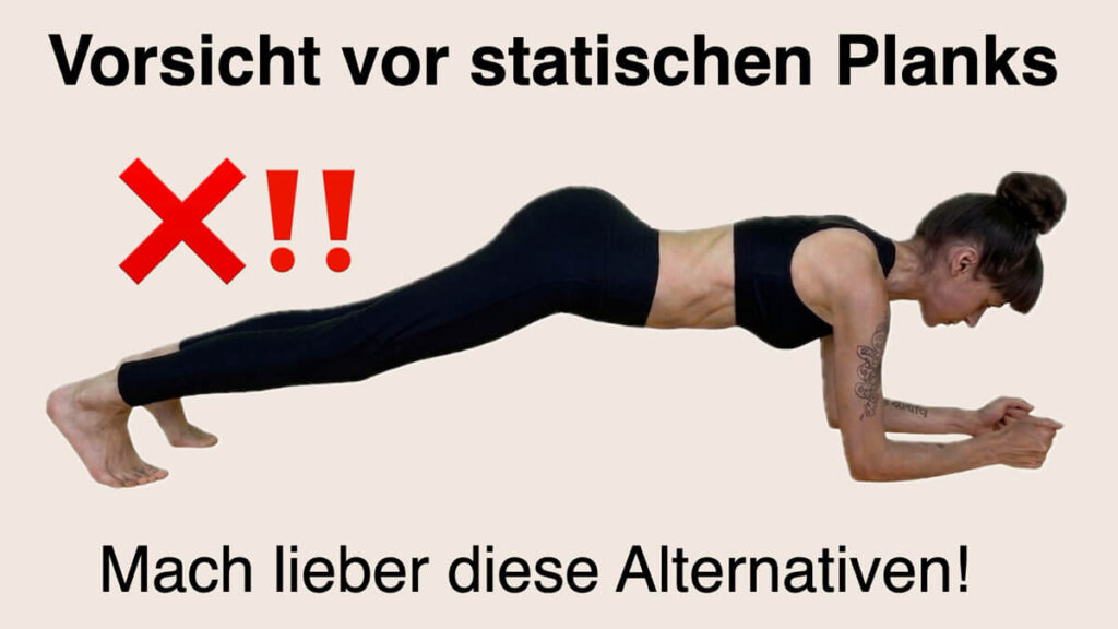 Apothekerin und Fitnesstrainerin Fanny Patzschke zeigt dir Plank Alternativen, die viel effektiver und gesünder sind als der klassische Unterarmstütz