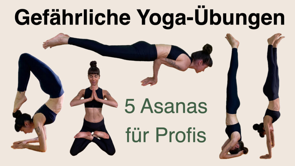 Apothekerin und Yogalehrerin Fanny Patzschke zeigt 5 herausfordernde Yoga Übungen für Fortgeschrittene: Kopfstand, Handstand, Skorpion, Berg, Pfau