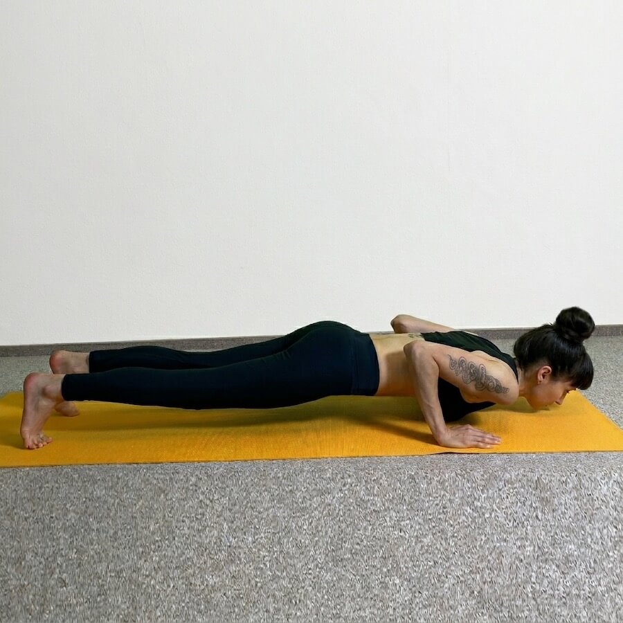 Apothekerin und Fitnesstrainerin Fanny Patzschke zeigt die Liegestütze (Pull ups) für Brust, Triceps und vordere Schulter